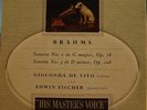 DE VITO/Fischer: Brahms Sonata 1 & 3 HMV LP N-MINT