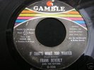 RARE NORTHERN SOUL  FRANK BEVERLY/BUTLERS  GAMBLE 220