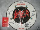 SLAYER REIGN IN BLOOD SIGNED PIC DISC LP/ RARE 1986
