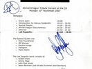 LED ZEPPELIN HAND SIGNED ITINERARY 02  O2  RARE COA