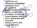 LED ZEPPELIN FULLY SIGNED O2 REHERSAL SET LIST - W/COA