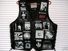 LEATHER PUNK CRUST VEST ANTI CIMEX, AMEBIX, GISM