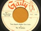 Fantastic 1959 MN Doo-Wop 45 - THE WISDOMS - Gaity