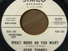 Gene Toones 45 Simco Promo - What more do..N.Soul