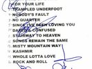 LED ZEPPELIN FULLY SIGNED O2 REHERSAL SET LIST - W/COA