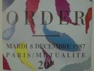 NEW ORDER CONCERT 1987 PARIS POSTER RARE FACTORY RECORD