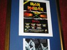 Iron Maiden Fully Signed Flyer Display Framed