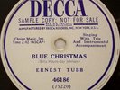 ERNEST TUBB 78 BLUE CHRISTMAS PROMO COVERED BY ELVIS