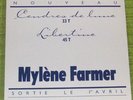 MYLENE FARMER RARE CARTON PUBLICITE 45T 