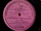1902 MILAN G&T CARUSO w Piano VESTI LAGIUBBA Record78