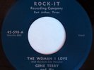 rare Rockabilly 45 GENE TERRY the woman i love ROCK-IT