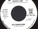 NORTHERN SOUL 45 BEVERLY ANN HE'S COMING HOME RCA DJ NM