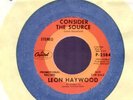 SOUL 45 LEON HAYWOOD Consider The Source Capitol DJ