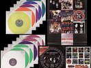 Kiss Box Set 9 dif. color LPs/+36p book, Poste, Sticker