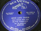 ELVIS PRESLEY good luck charm BRAZIL 78 rpm blue lbl
