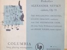 PROKOFIEV Alexander Nevsky 1949 Early ANDY WARHOL Cover