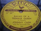 JOHNNY CASH BALLAD OF A TEENAGE QUEEN SUN 78 RPM RECORD