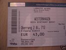 1 Original Konzert Karte von Marius Müller Westernhagen