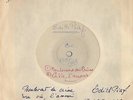 EDITH PIAF RARISSIME DISQUE TEST MONOFACE Bd DU CRIME+1