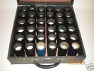 ANTIQUE EDISON CYLINDER PHONOGRAPH CASE W/36 RECORDS 