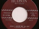 THE DUSTERS Don't Leave Me RARE DOO-WOP 45 Hudson 4