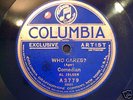 AL JOLSON / 78 RPM / Columbia 3779 / E  Condition