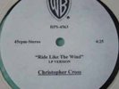 CHRISTOPHER CROSS - RIDE LIKE THE WIND - DUBPLATE - EX