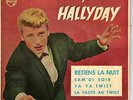 JOHNNY HALLYDAY retiens la nuit espagne VINYLS BLEU