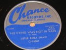SISTER ROSA SHAW - CHANCE 5007 - GOSPEL 78 RPM