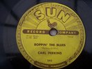 CARL PERKINS BOPPIN THE BLUES RARE SUN 78 RPM RECORD