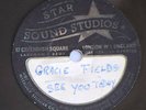 RARE Gracie Fields Glass Demo Disc with sheet music