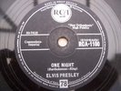 ELVIS PRESLEY ONE NIGHT RARE 78 RPM RECORD