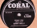 Buddy Holly,Peggy Sue,Everyday.78 RPM.