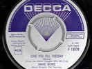 DAVID BOWIE RARE DECCA Love You Till Tuesday WL PROMO45