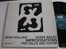 Derek Bailey IMPROVISATIONS FOR David Holland Ecm lp