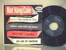 NAT KING COLE- RARE 50s E.P. SOUL/BLUES 45 RPM RECORD +