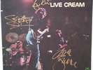 Rock Band THE CREAM Signed by 3 LP Record LIVE CREAM