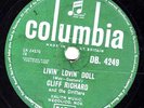 MEGA-RARE 1959 CLIFF RICHARD 78  LIVIN' LOVIN' DOLL  EX