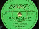 EDDIE COCHRAN 78 rpm 20 FLIGHT ROCK/ DARK LONLEY STREET