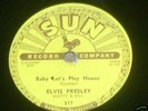 ELVIS PRESLEY BABY LET'S PLAY HOUSE 78 SUN