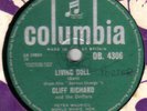 CLIFF RICHARD - Living Doll / Apron Strings 78 rpm disc