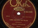 TEXAS ALEXANDER Pre-War Blues Okeh 8511  VG+
