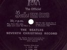 THE BEATLES FAN CLUB SEVENTH CHRISTMAS FLEXI DISC 1969