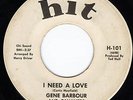 Gene Barbour /Cavaliers - I Need A Love - Northern Soul