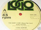 CHINA BURTON -YOU DON'T CARE ABOUT OUR LOVE- SCARCE 12
