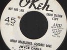 NORTHERN SOUL RARITY JOYCE DAVIS HELLO HEARTACHES OKEH