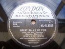 JERRY LEE LEWIS GREAT BALLS OF FIRE RARE 78 RPM RECORD