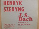 HENRYK SZERYNG violin BACH n°1 ODEON XOC 125 LP