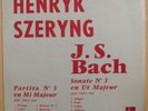 HENRYK SZERYNG violin BACH n°3 ODEON XOC 127 LP
