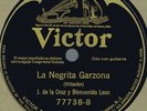 Vi77738 Cuban J de la Cruz y B Leon LA NEGRITA GARZONA